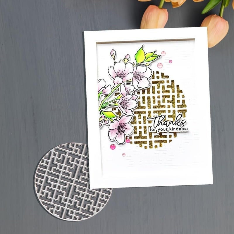 Lapoo Geometric Cutting Die for Scrapbooking - Durable, Cut Stencils for DIY Scrapbook Photo Album Decorative Paper Card, Card Making Supplies (Circle 3.9 x 3.9 in) - Image 3